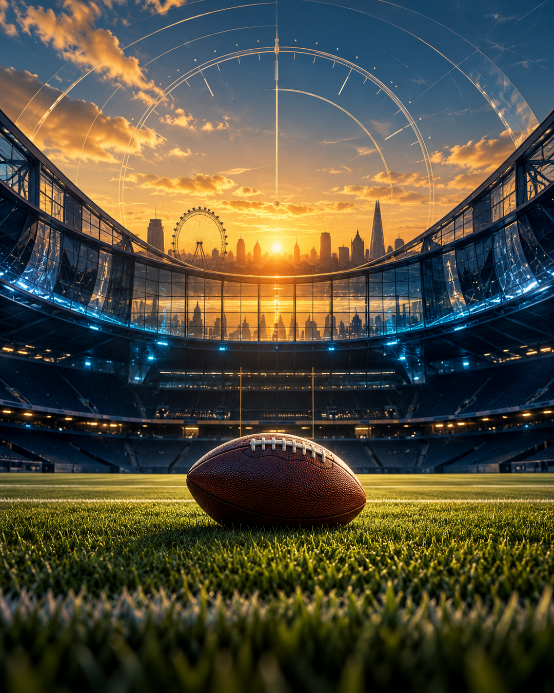 Original comic-style football artwork